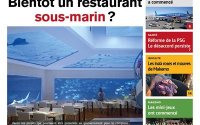 Le Ruahatu park en couverture de Tahiti Infos du 11/12/2017