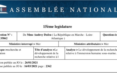 Réponse du gouvernement sur le développement de la recherche relative à l’immersion humaine